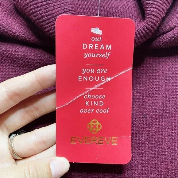 NWT Allison Joy Burgundy Textured Turtleneck Size Large - Picture 5 of 10